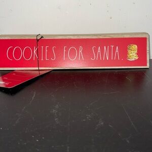 RAE DUNN COOKIES FOR SANTA Desk Plaque
